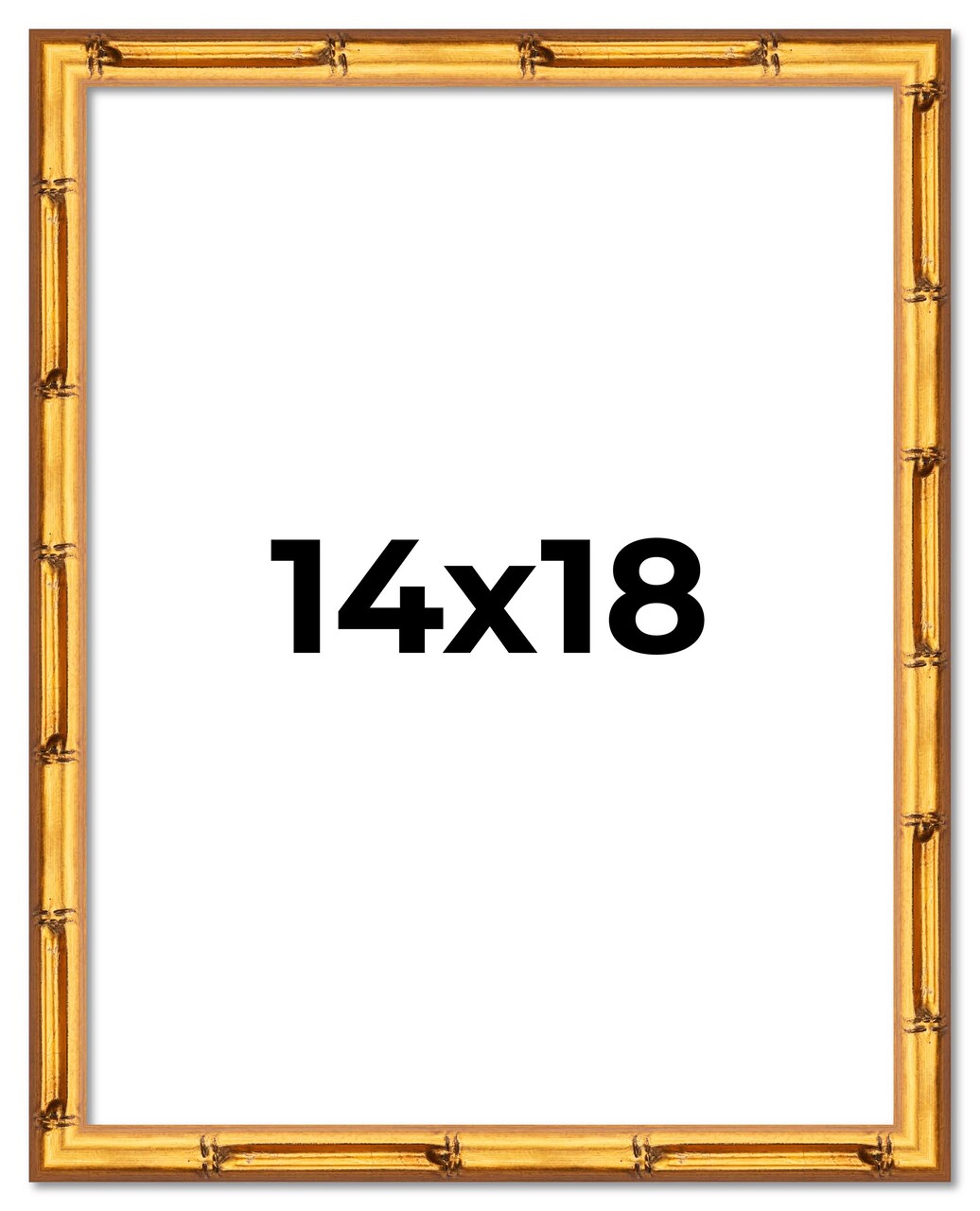 14x18 Thin Bamboo Picture Frame with UV-Resistant Acrylic & Acid Free Backing, Available in 2 Finishes - Gold and Brown